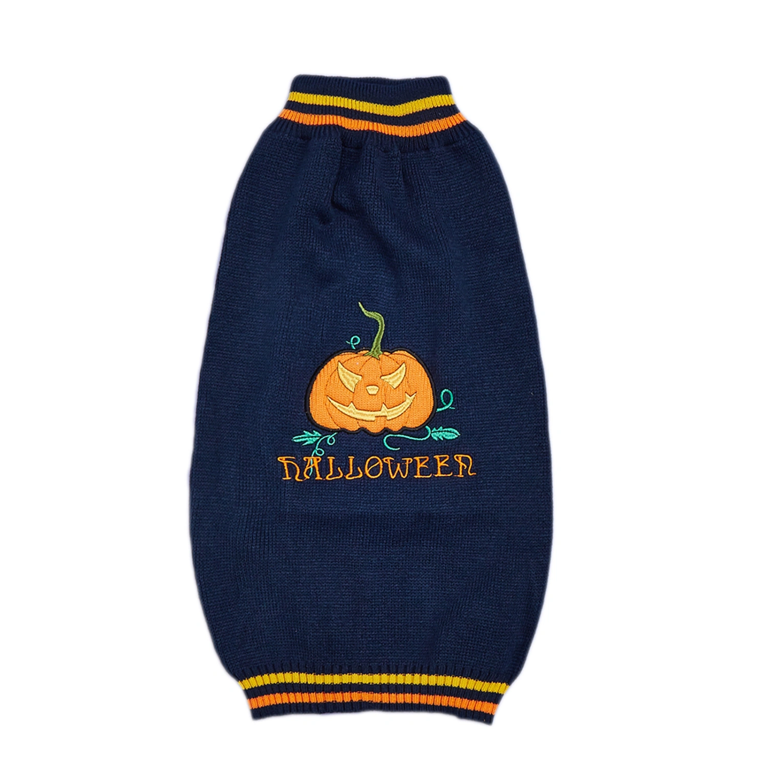Dog Halloween Costume Funny Pumpkin Embroidery Pet Sweater Apparel