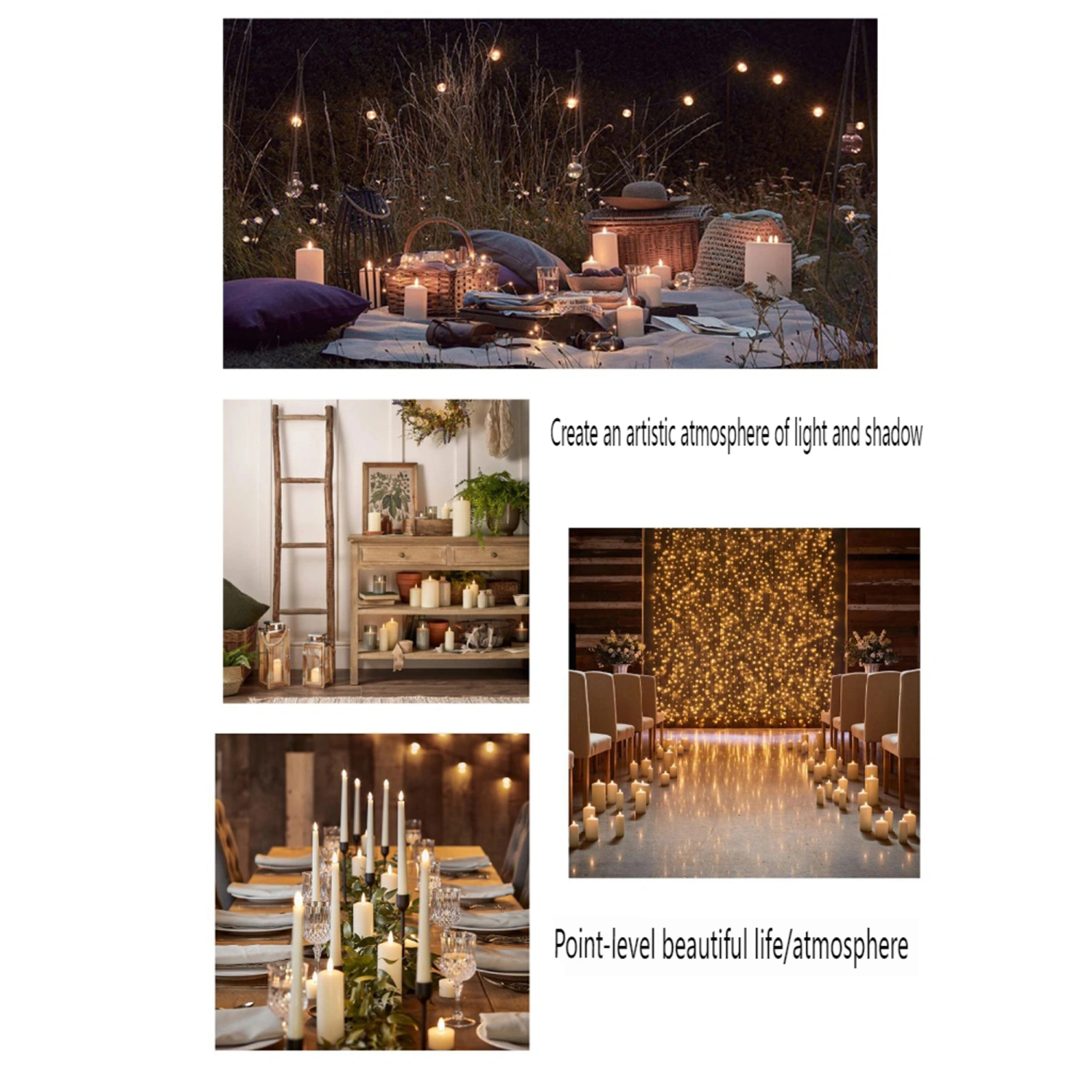 Flameless Candles Electronic Fake Candles for Wedding Christmas