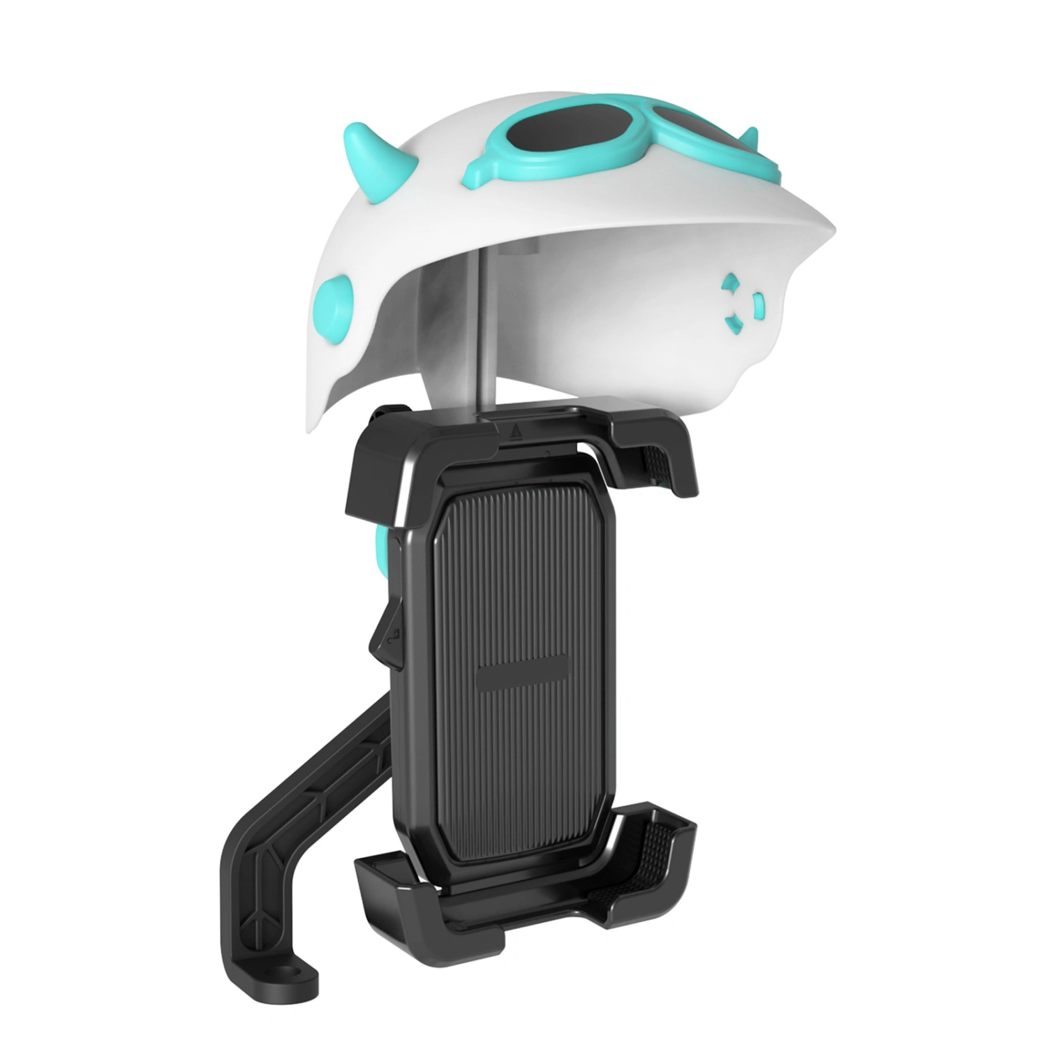 Rotatable Phone Holder with Mini Helmet Motorcycle Phone Clamp Clip