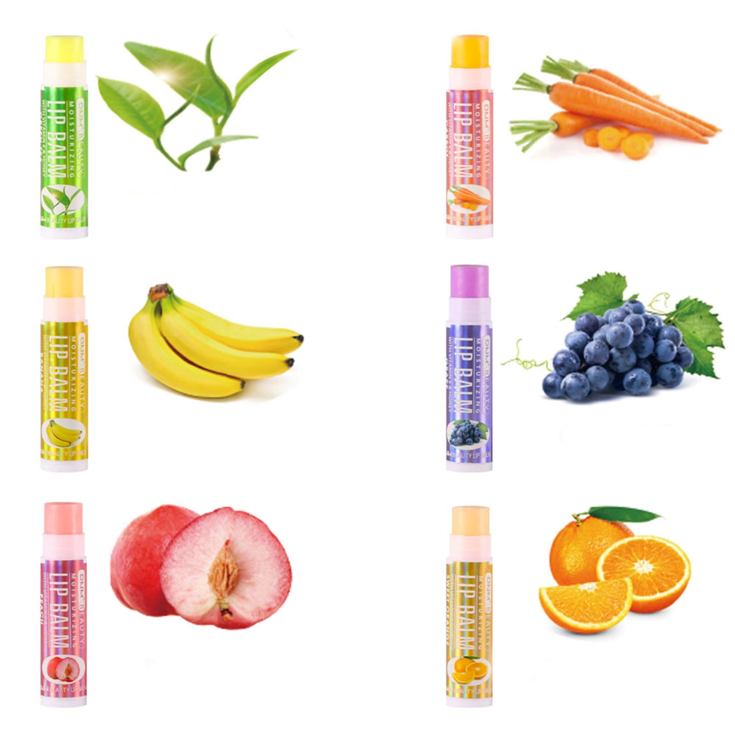 Moisturizing Lip Balm Set Natural Hydrating Fruity Lip Plumper 