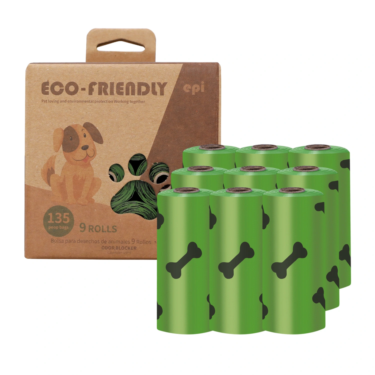 Dog Poop Bag Holder Set, Portable Poop Bag Dispenser with Poop Bags