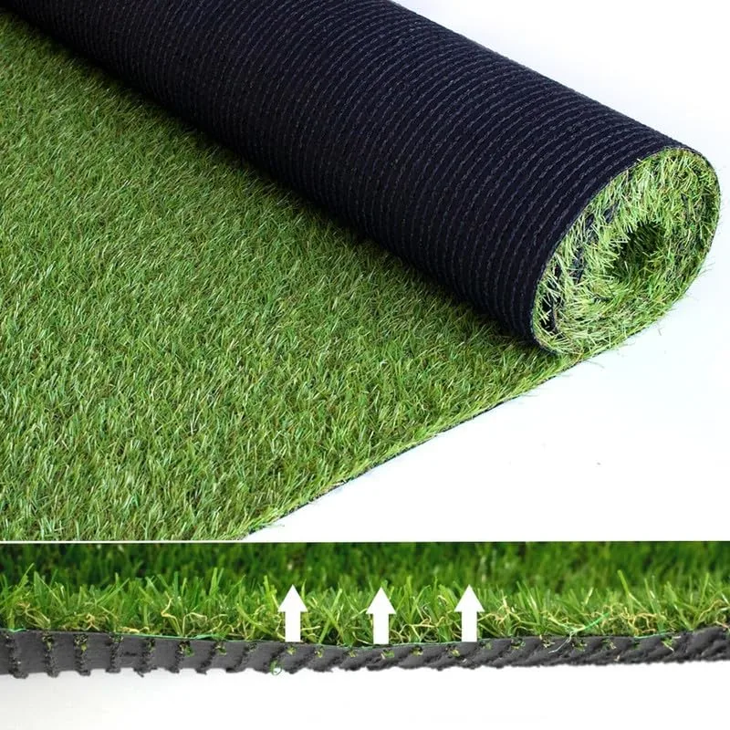 Artificial Grass Turf Rug Indoor Outdoor, 8x41 Feet 0.8" Fake Grass Carpet for Dogs Pets, Easy Install Synthetic Lawn for Yards, Balcony, Deck, Play Area etc.