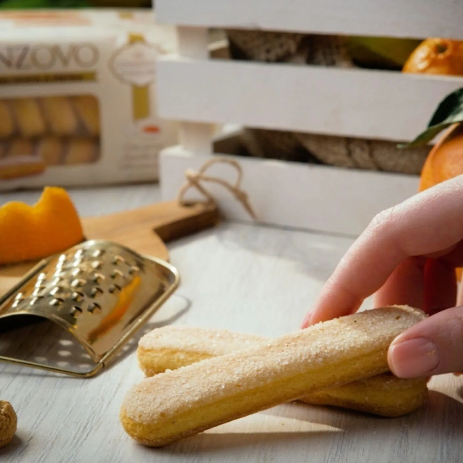 Matilde Vicenzi Vicenzovo Ladyfingers 14.10oz - Classic Italian Biscuits, Ladyfingers Cookies for Tiramisu, Kosher Dairy Cookies, Italian Bakery Dessert Gifts For Special Occasions 7.05 oz (200g), 2Pk