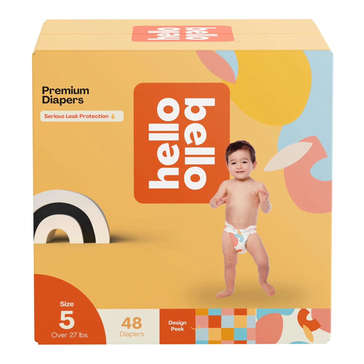 Hello Bello Premium Diapers Size 5, Honeysuckle Designs, 48ct Club Box