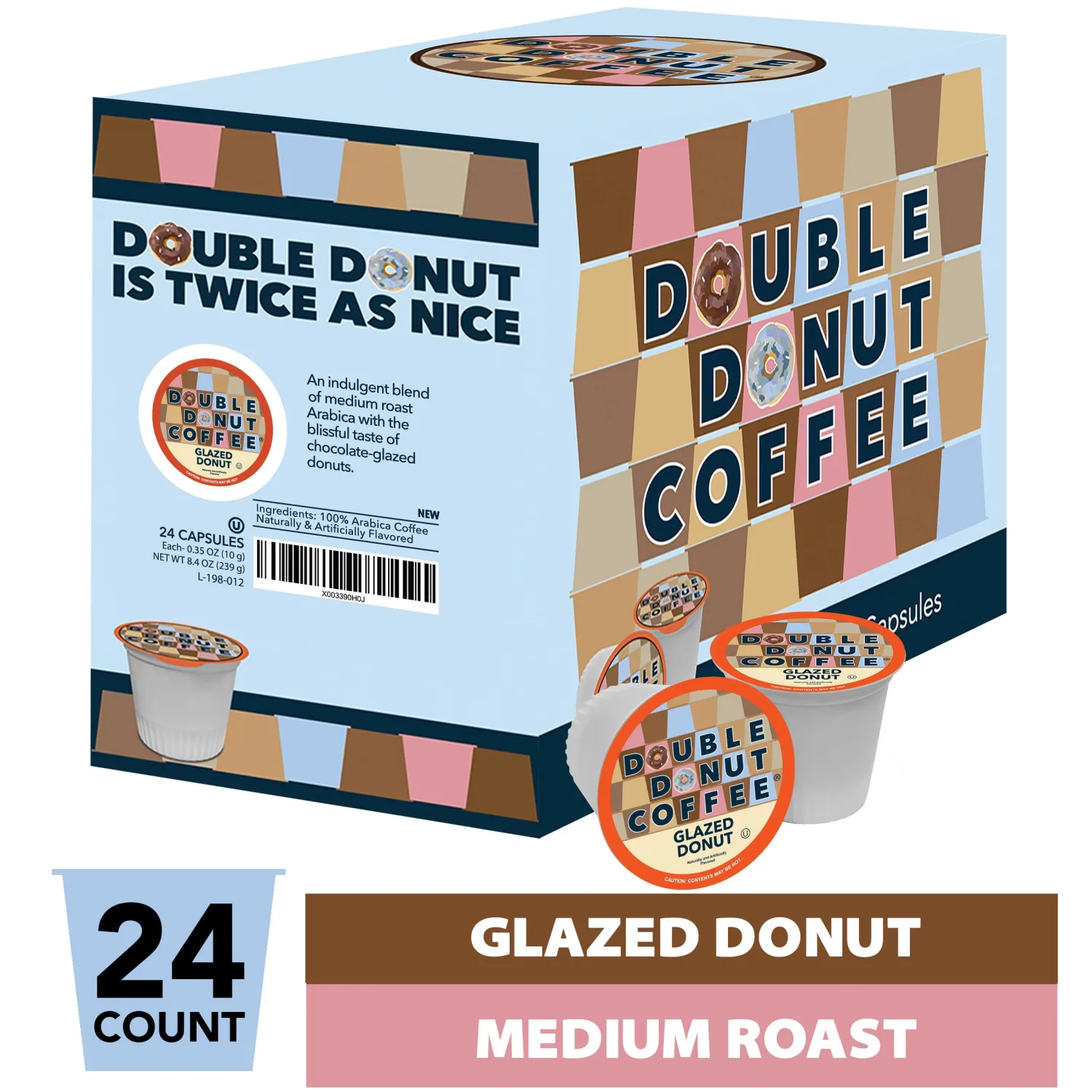 Double Donut Glazed Donut 24 Ct.