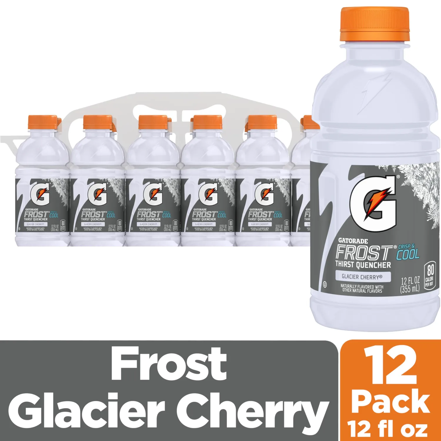 Gatorade Glacier Cherry, 12 Fl Oz, pack of 12