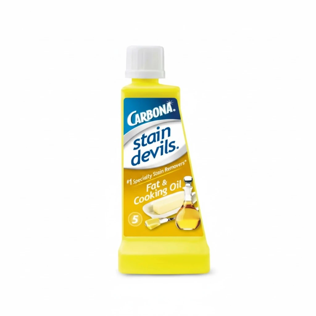 Carbona Stain Devils® #5 - Fat & Cooking Oil | Professional Strength Laundry Stain Remover | Multi-Fabric Cleaner | Safe Formula | 1.7 Fl Oz, 3 Pack