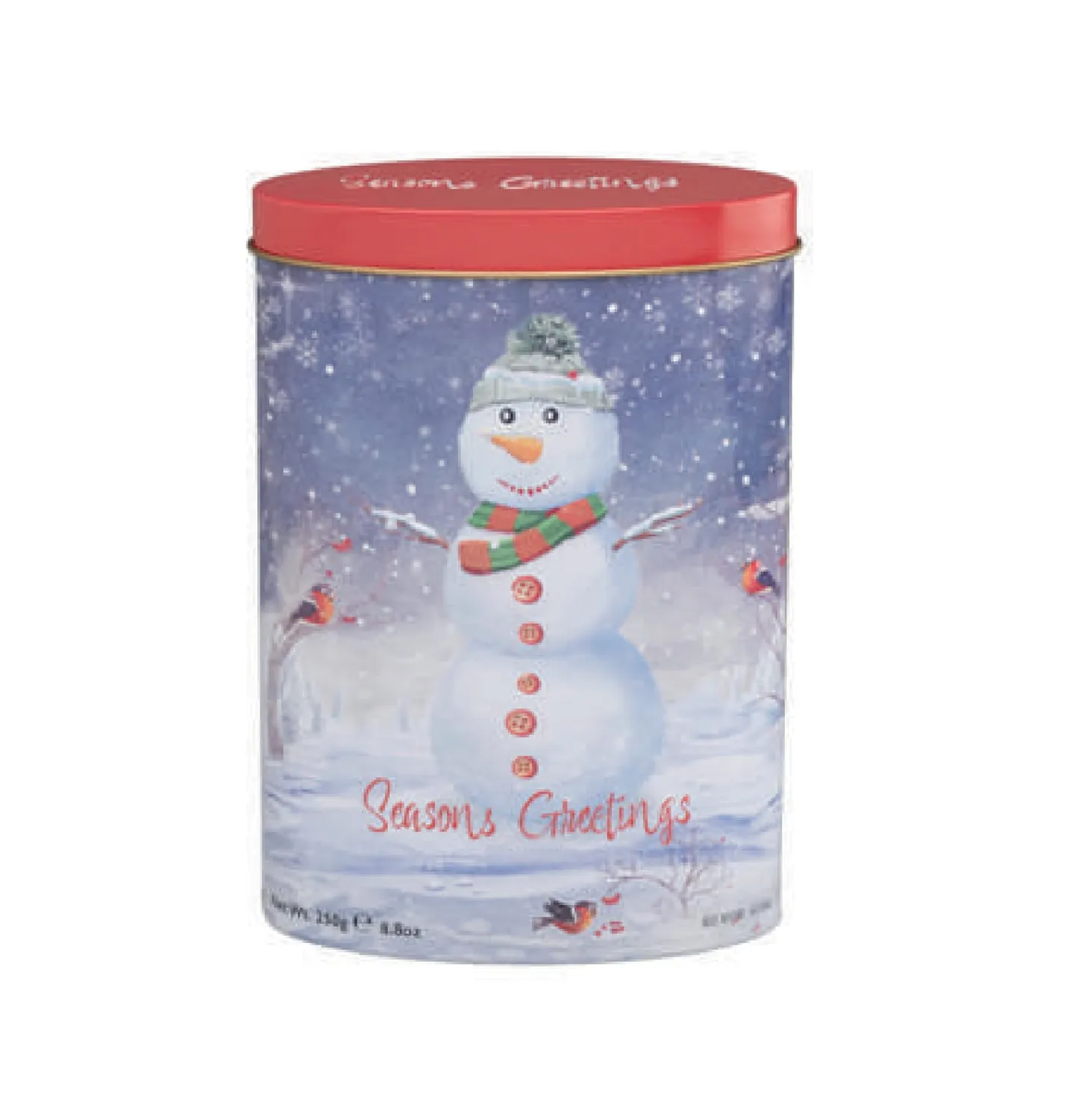 Gardiners of Scotland Vanilla Fudge, Snowman Seasons Greetings Design, 8.8oz Tin