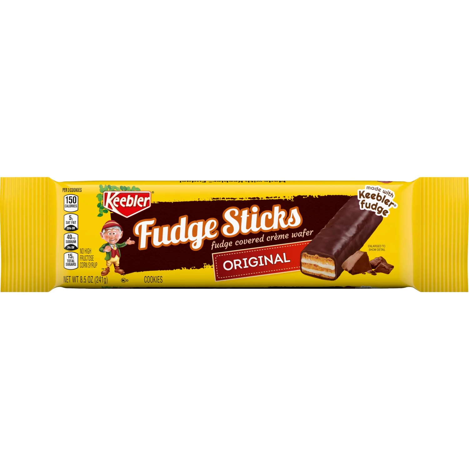 Keebler Fudge Sticks, Creme Wafer Dunked in Keebler Fudge, 8.5 oz