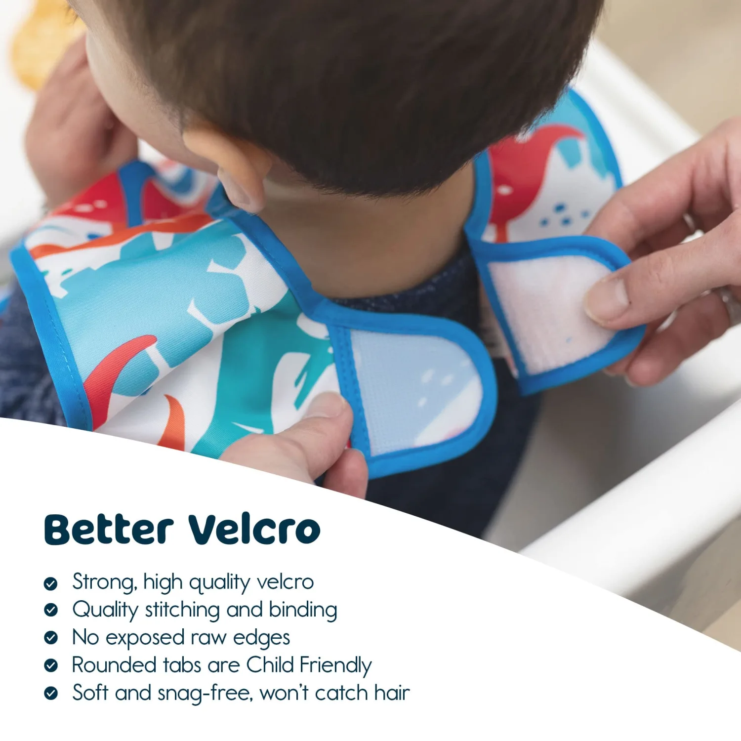 Tiny Twinkle Mess Proof Baby Bib - Waterproof Toddler and Baby Apron Bib - Machine Washable - PFAS and BPA Free