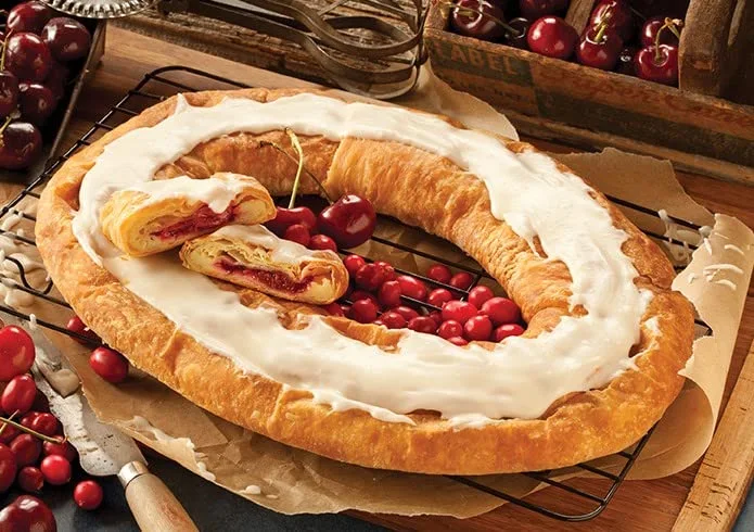 Cranberries, Cherries, and Cream Cheese - O&H Wisconsin Kringle