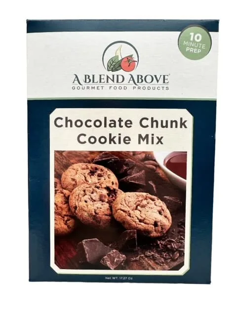 A Blend Above Chocolate Chunk Cookie Mix (Makes Appx. 36 Cookies), Choco-Chip Bliss: Indulgent Chocolate Chip Cookie Mix, Quick and Easy to Make, 10 Minute Prep, Large Chocolate Chips