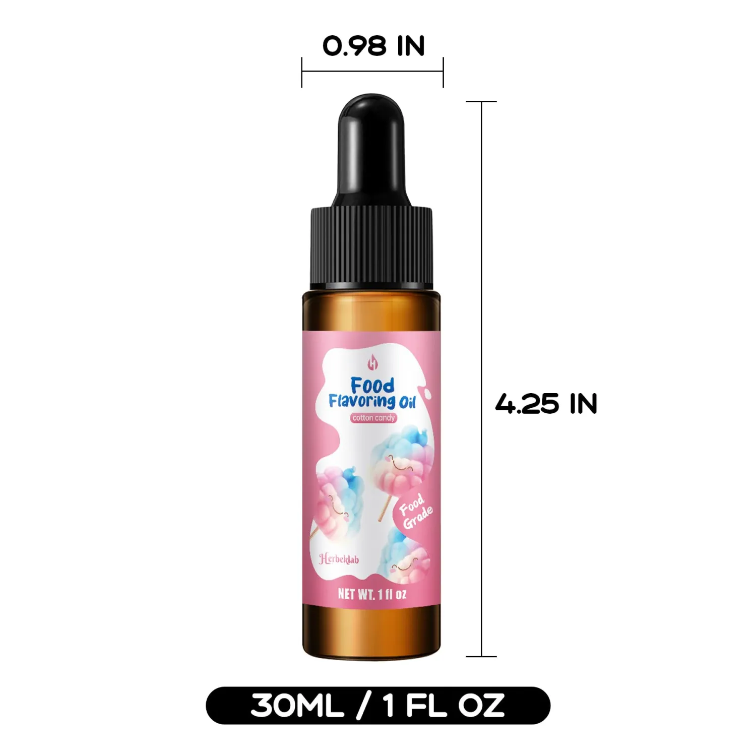 Cotton Candy Flavoring - 1 Fl Oz Cotton Candy Extract for Baking Concentrated Candy Flavoring for Candy Making Lip Gloss Flavoring Oil - with Glass Dropper