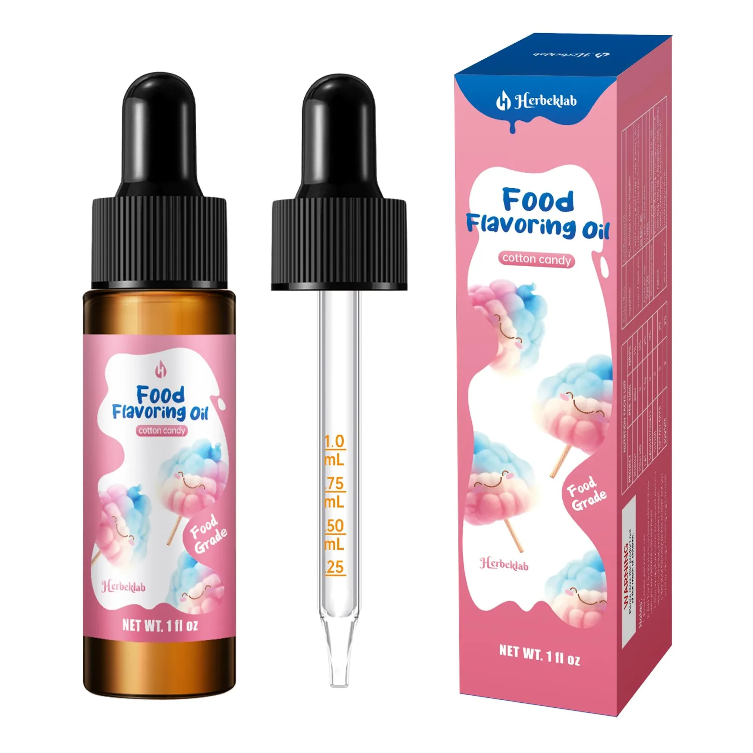 Cotton Candy Flavoring - 1 Fl Oz Cotton Candy Extract for Baking Concentrated Candy Flavoring for Candy Making Lip Gloss Flavoring Oil - with Glass Dropper