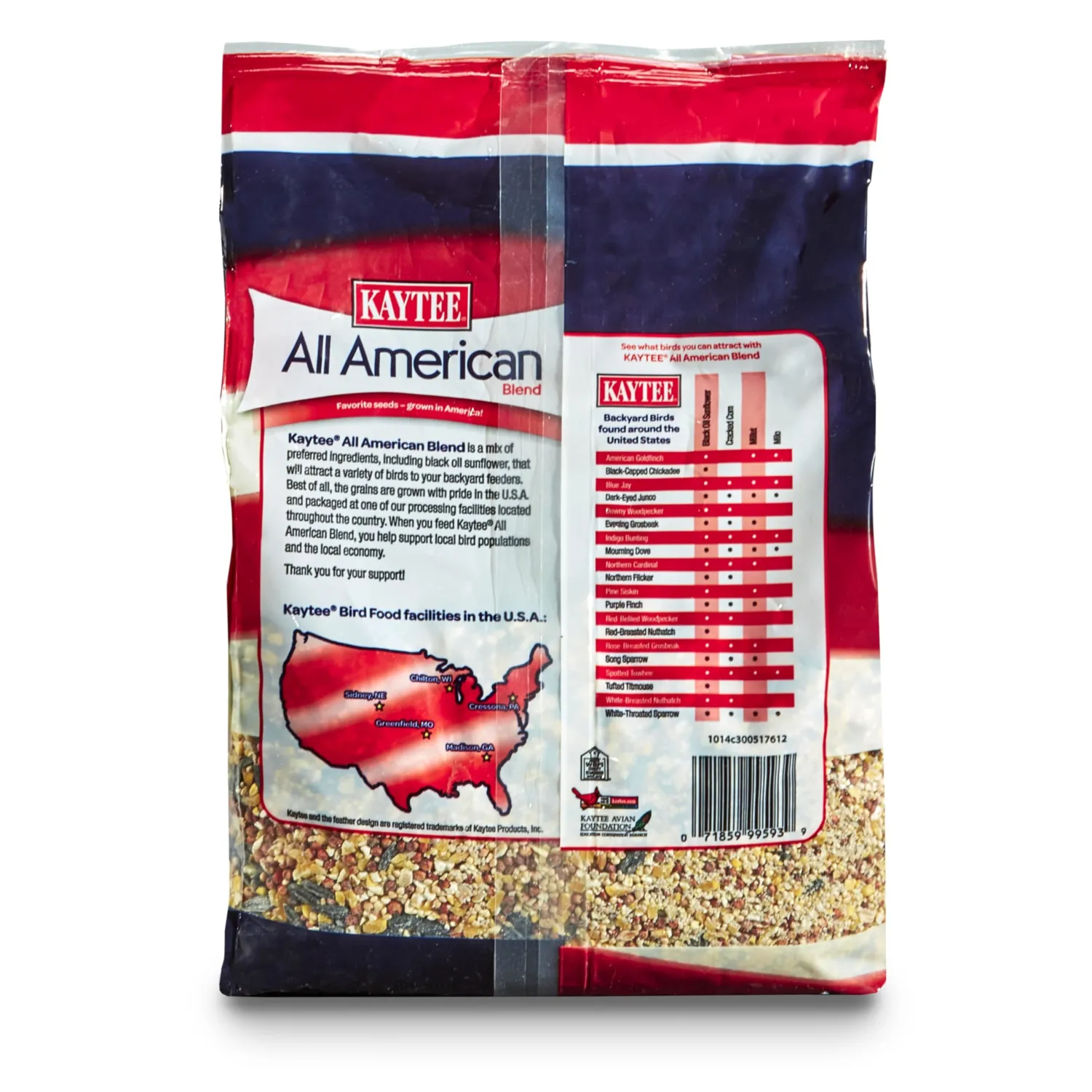 Kaytee All American Wild Bird Food Seed Blend, 5 Pound