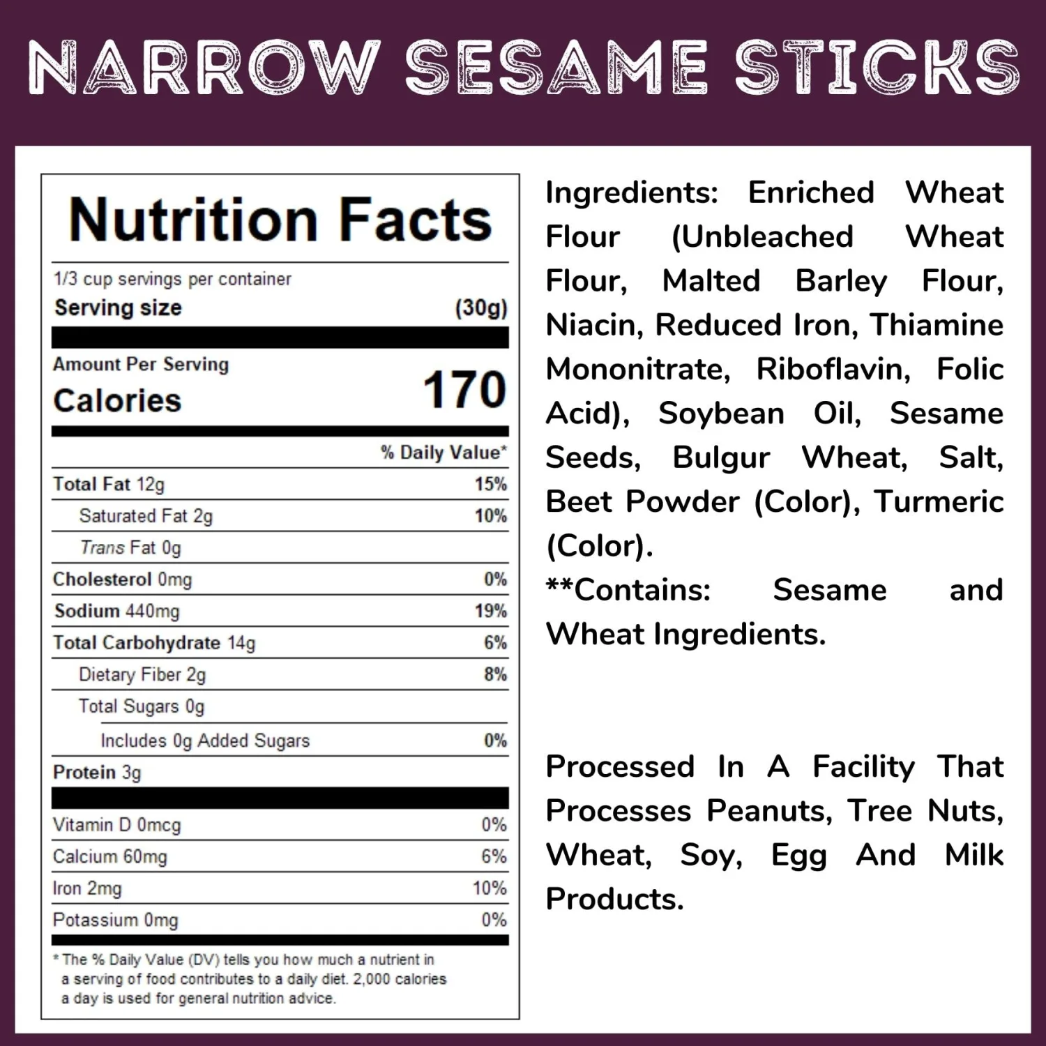 WinCrest Bulk Sesame Sticks (Original) - 5 Lb Case