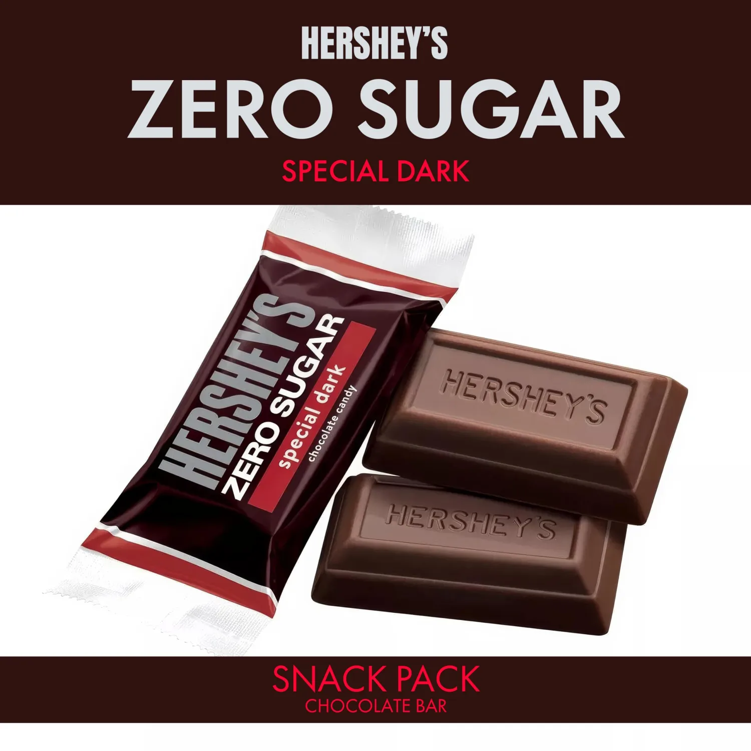 Special Dark Miniatures Zero Sugar - 2 Pounds Approx 100 Pieces - Individually Wrapped Dark Chocolate Bars Sugar Free Candy