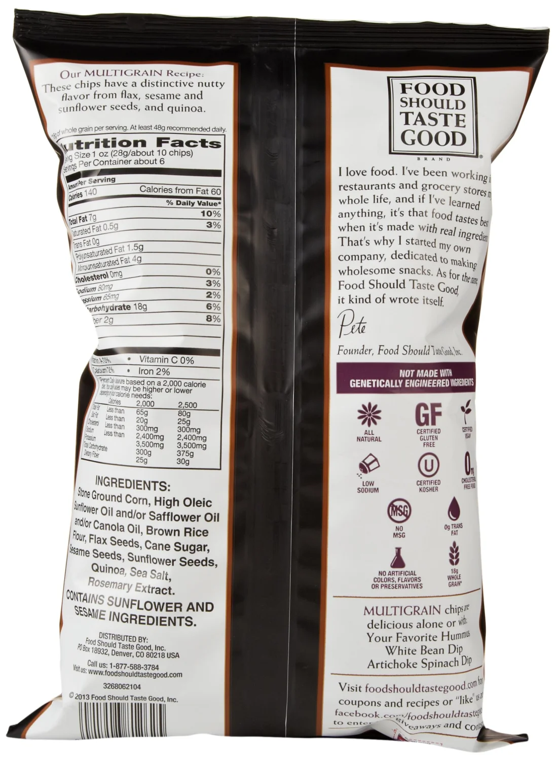 Food Should Taste Good Multigrain Tortilla Chips, 5.5 Oz