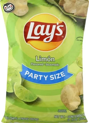Lay's Potato Chips Limon, 12.5 Oz
