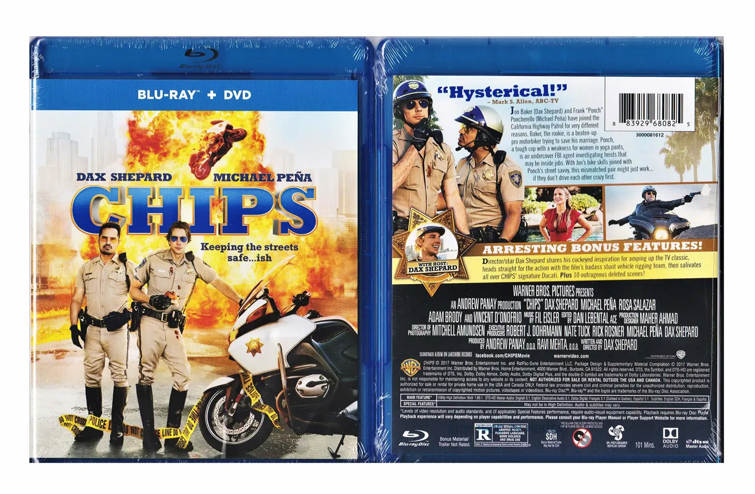 Chips Blu-ray + DVD Dax Shepard Michael Pena