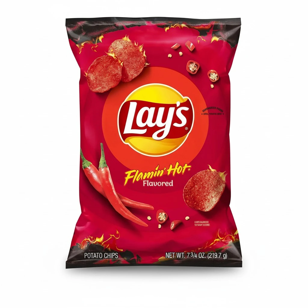 Lay's Potato Chips, Flamin' Hot Flavored Snacks, 7.75oz Bag