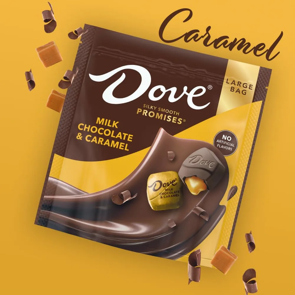 DOVE Promises Milk Chocolate Caramel, Individually Wrapped, 12.67 oz Bag