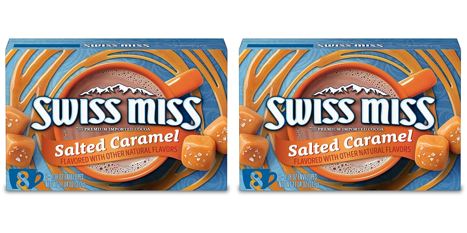 Swiss Miss Salted Caramel Flavored Hot Cocoa Mix, 1.38 oz. 8 Count (Pack of 2)