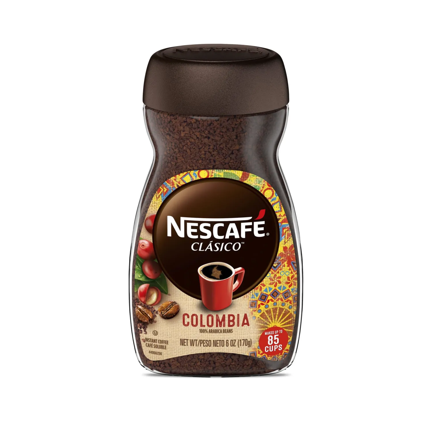 NESCAFÉ CLÁSICO Colombia, Medium Roast Instant Coffee, 6 oz. Jar