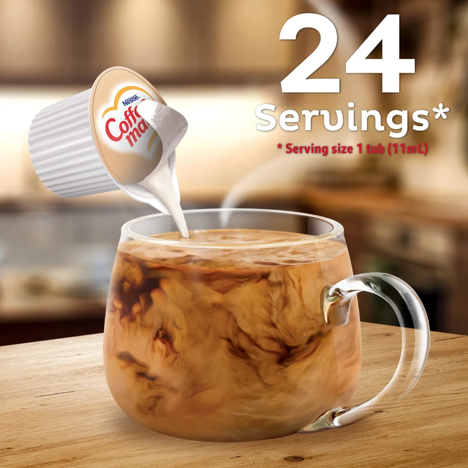 Nestle Coffee mate Original Liquid Coffee Creamer Singles, 24 Count