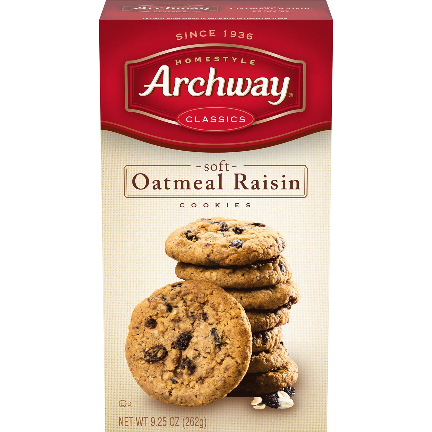 Archway Cookies, Classic Soft Oatmeal Raisin Cookies, 9.25 Oz