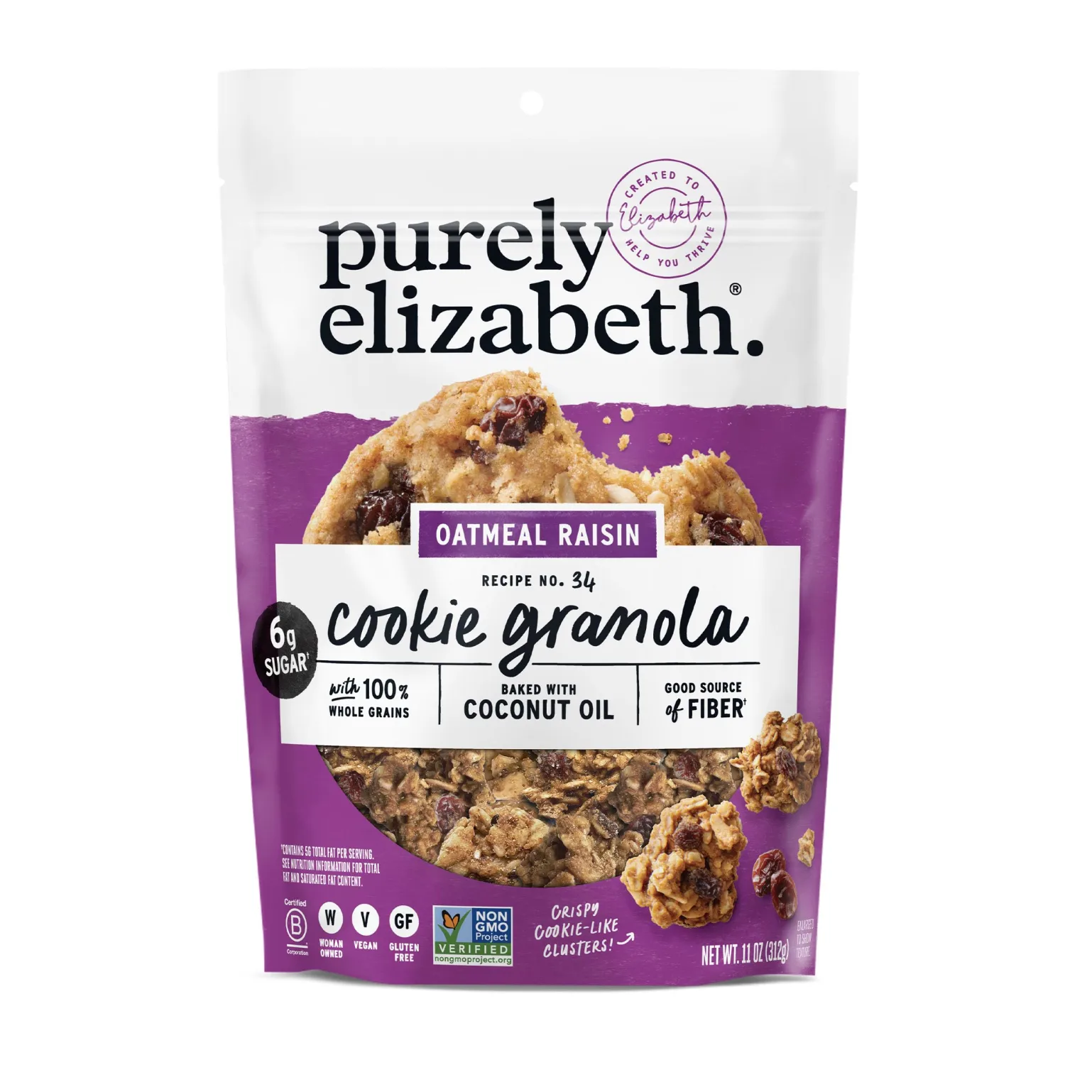 Purely Elizabeth Granola Ckie Oatml Raisn 11 OZ