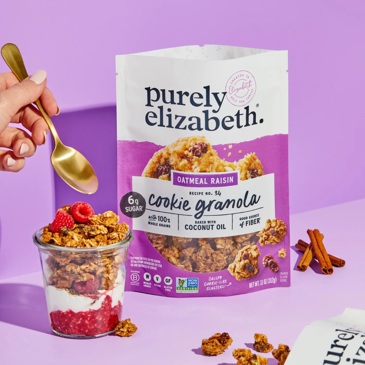 Purely Elizabeth Granola Ckie Oatml Raisn 11 OZ