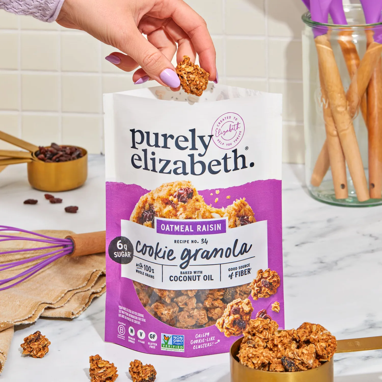Purely Elizabeth Granola Ckie Oatml Raisn 11 OZ