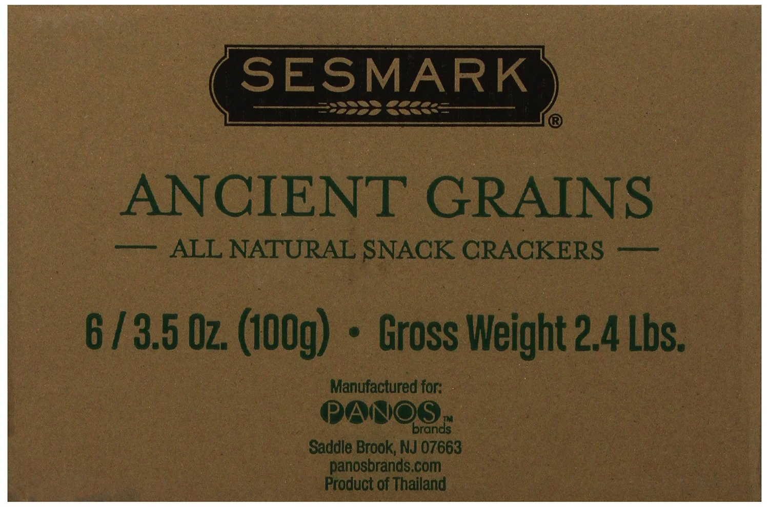 Sesmark Ancient Grains Rice Crackers, Parmesan Herb, 3.5 Ounce (Pack of 6)