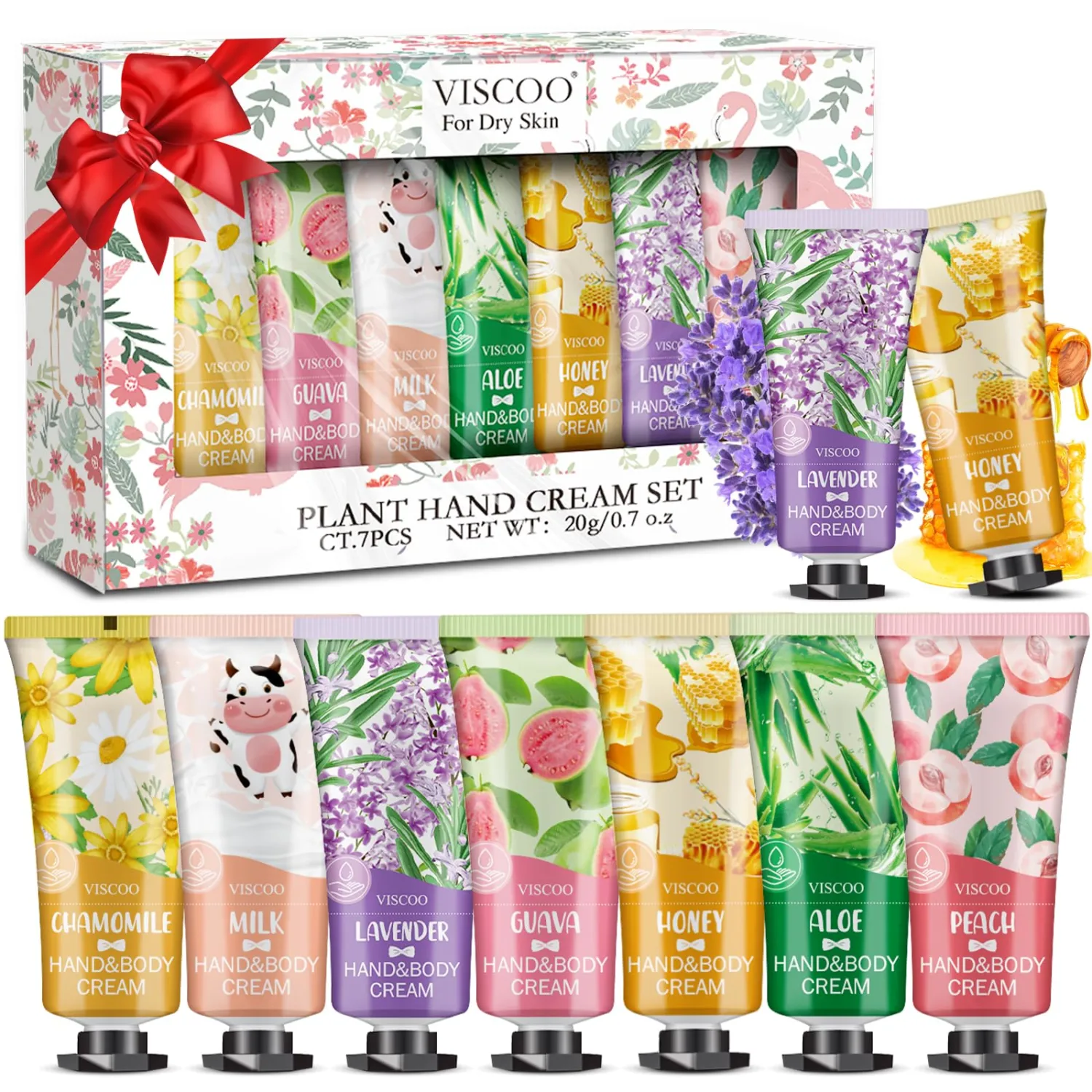 7 Pack Hand Cream Gifts Set for Women,Easter Basket Stuffers,Mothers Day Gifts,Teacher Appreciation Gifts,Nurse Gifts,Moisturizing Mini Hand Lotion Travel Size in Bulk for Dry Cracked