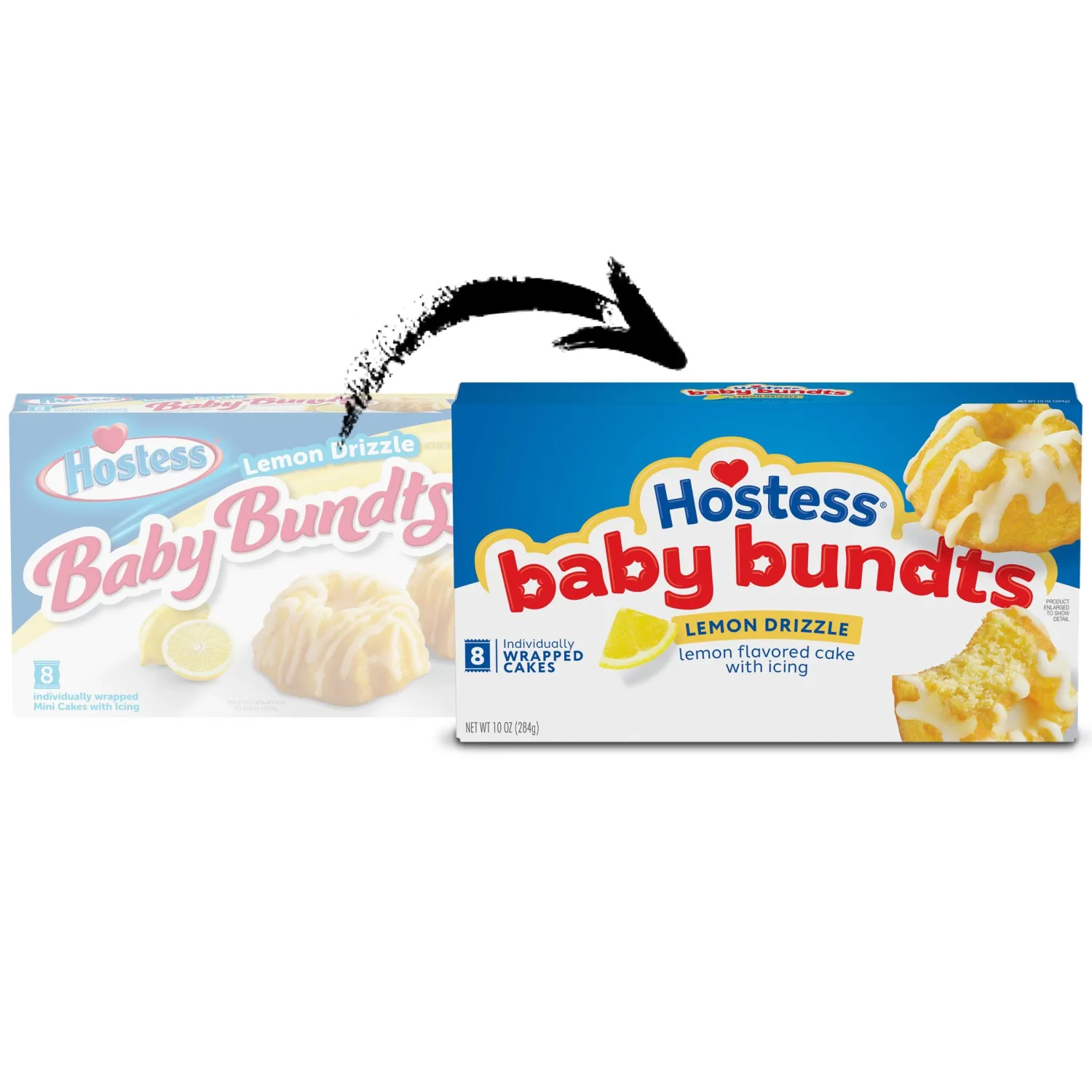 Hostess Baby Bundts, Lemon Drizzle, 8Count