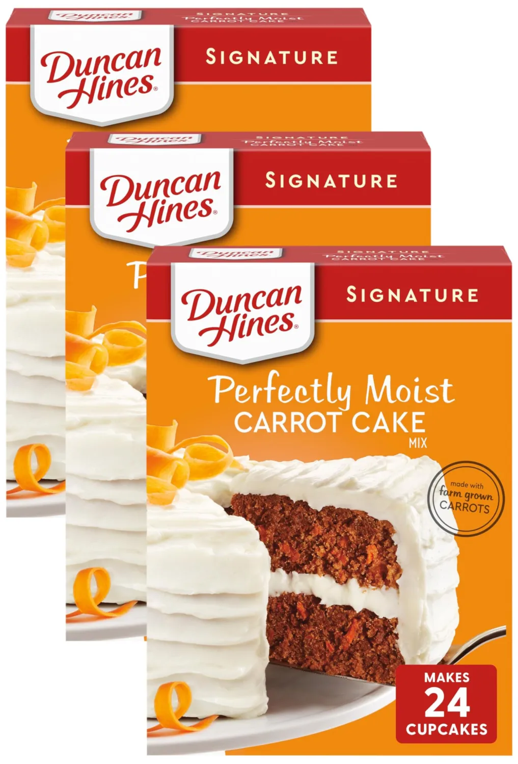 Duncan Hines Signature Perfectly Moist Carrot Cake Mix (Pack of 3)