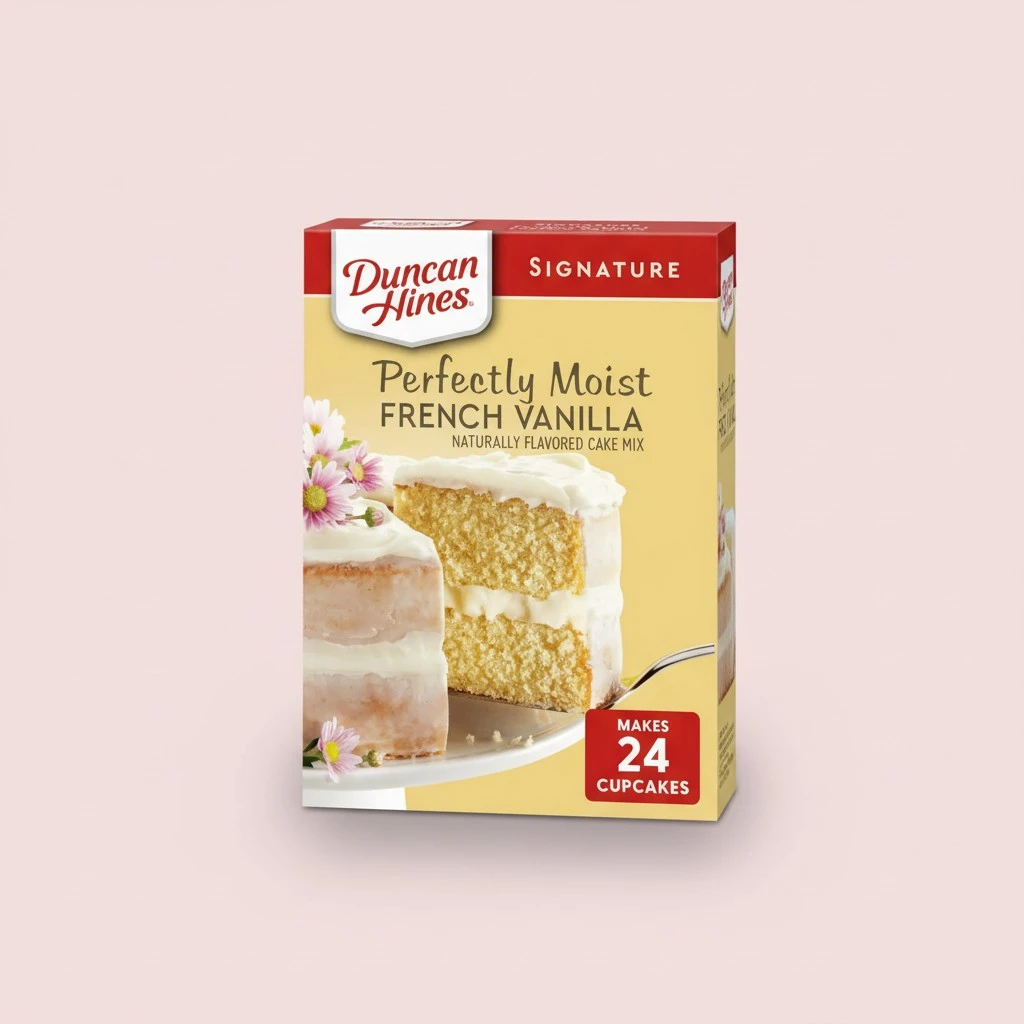 Duncan Hines Signature Perfectly Moist French Vanilla Cake Mix, 15.25 oz