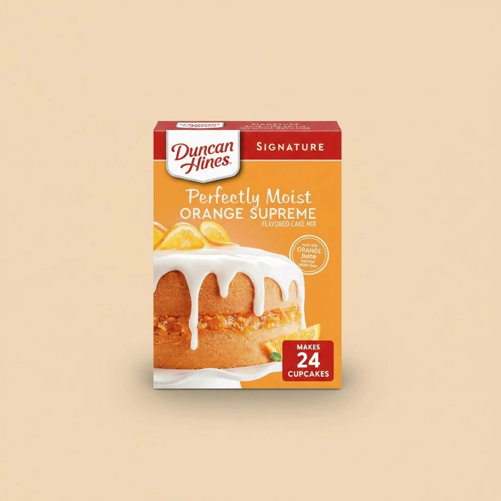 Duncan Hines Signature Perfectly Moist Orange Supreme Cake Mix 15.25 Ounce
