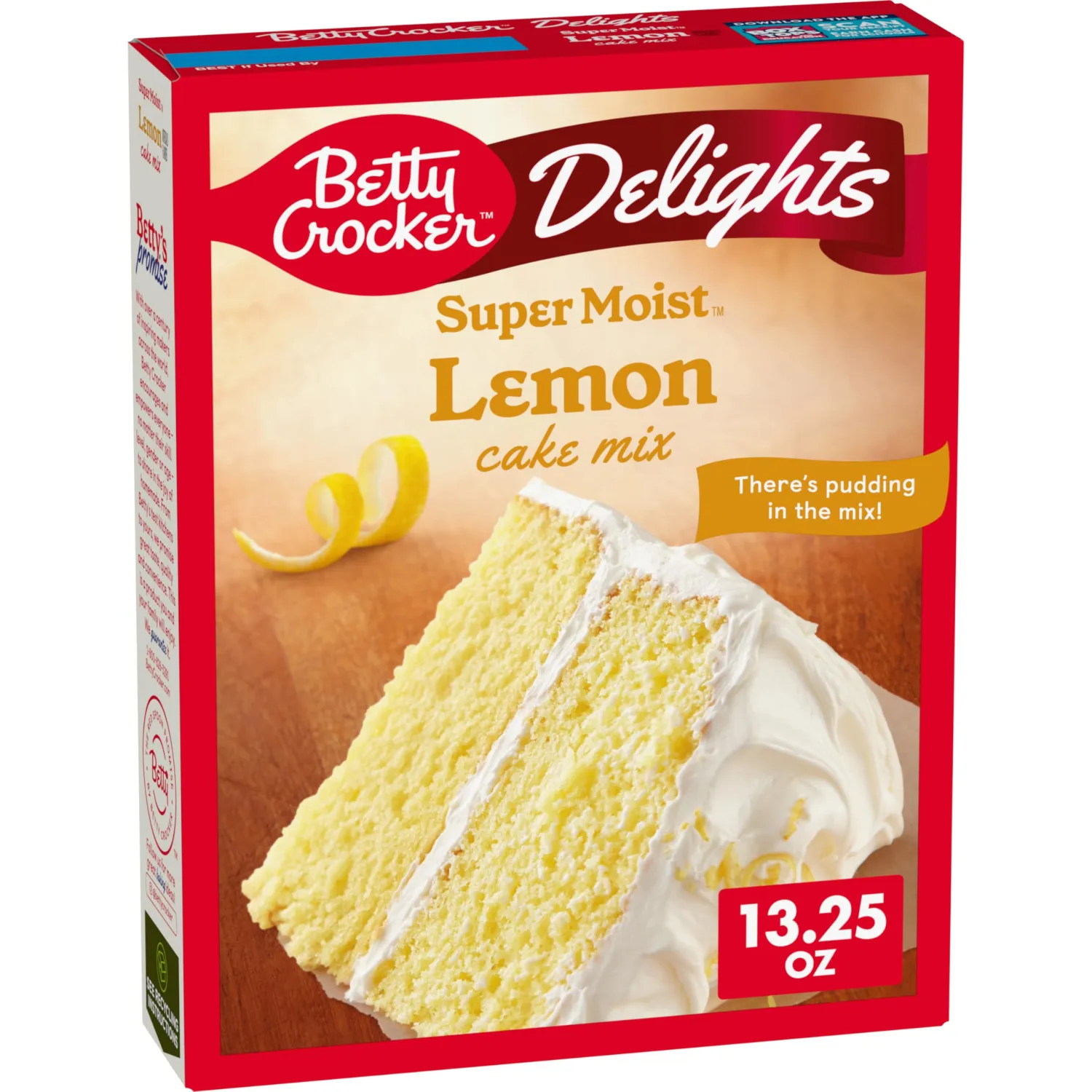 Betty Crocker Delights Super Moist Lemon Cake Mix, 13.25 oz
