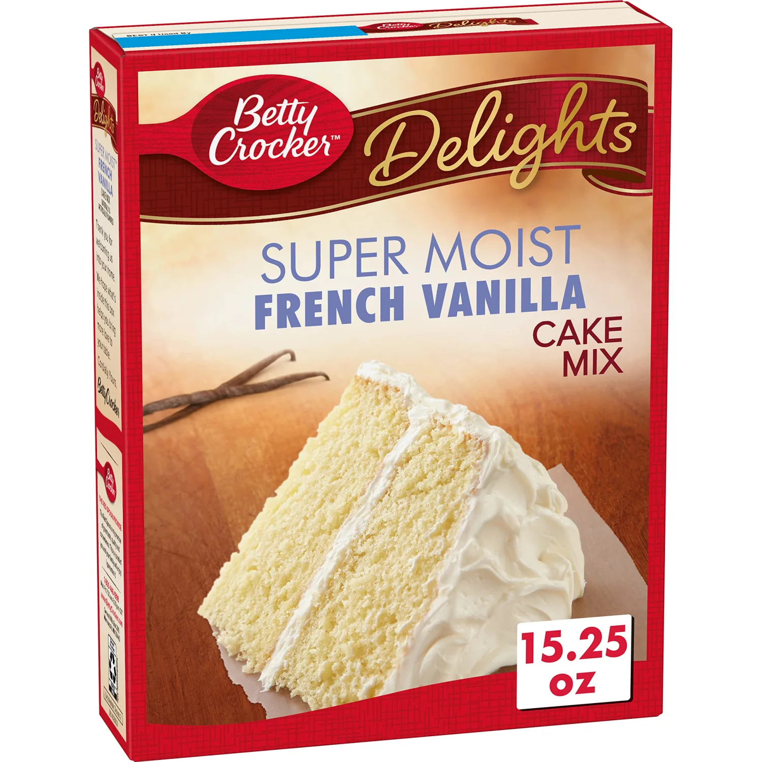 Betty Crocker Super Moist French Vanilla Cake Mix, 15.25 oz (Pack of 6)