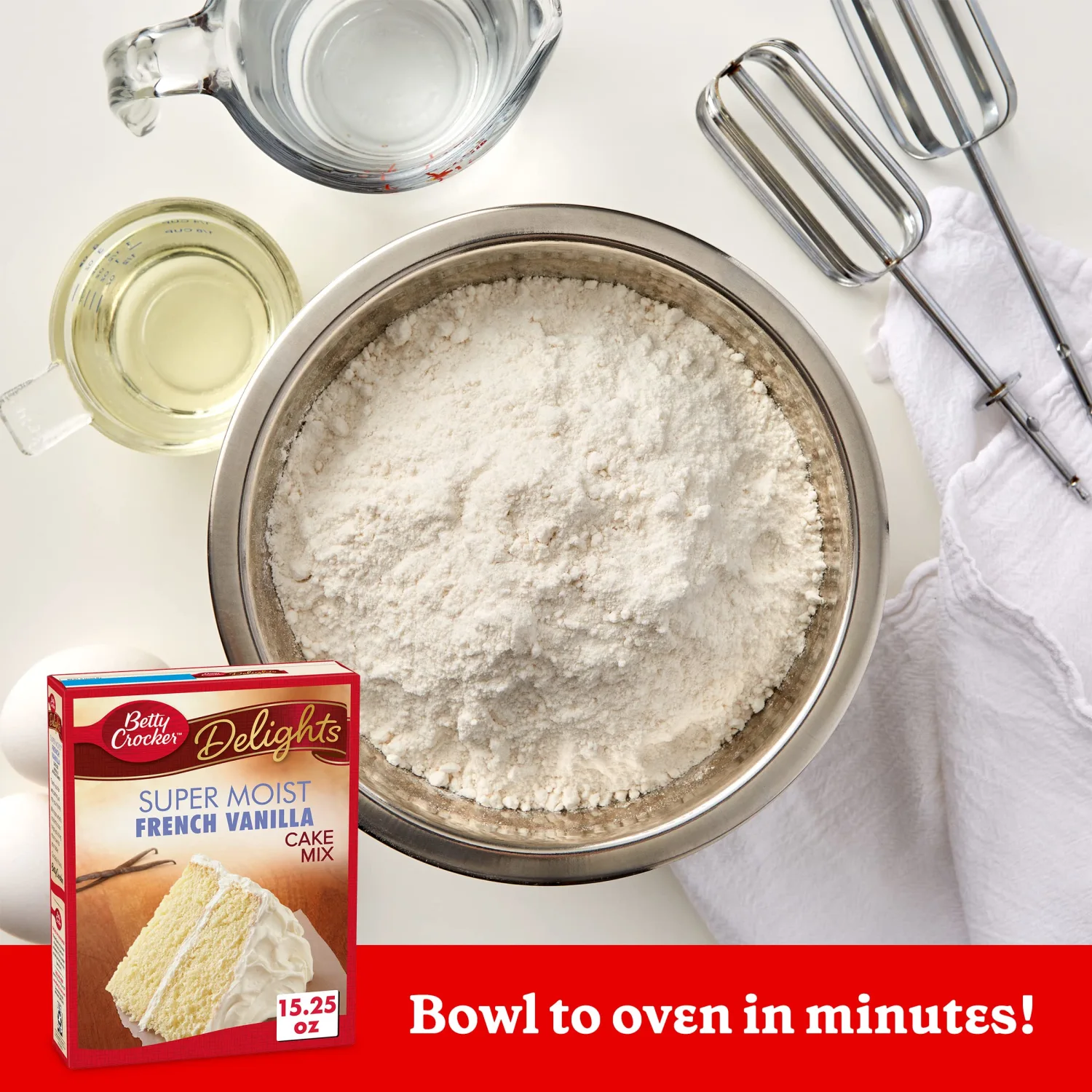 Betty Crocker Super Moist French Vanilla Cake Mix, 15.25 oz (Pack of 6)