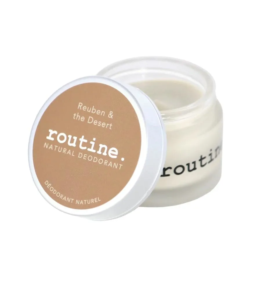 Routine Natural Deodorant Reuben & The Desert Deo Jar | 2 Fluid Oz. - Extra Sensitive Skin Formula | Aluminum Free Natural Deodorant For Women & Men (Cream Jar Formula)
