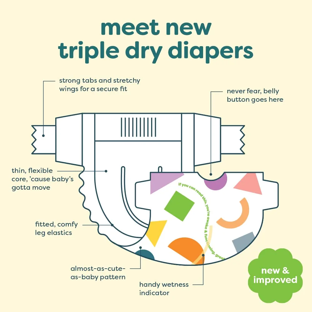 Babyganics Diapers, Size 1 (18-14 lbs) 232 Count, Ultra Absorbent, Unscented, Made Without Chlorine, Latex