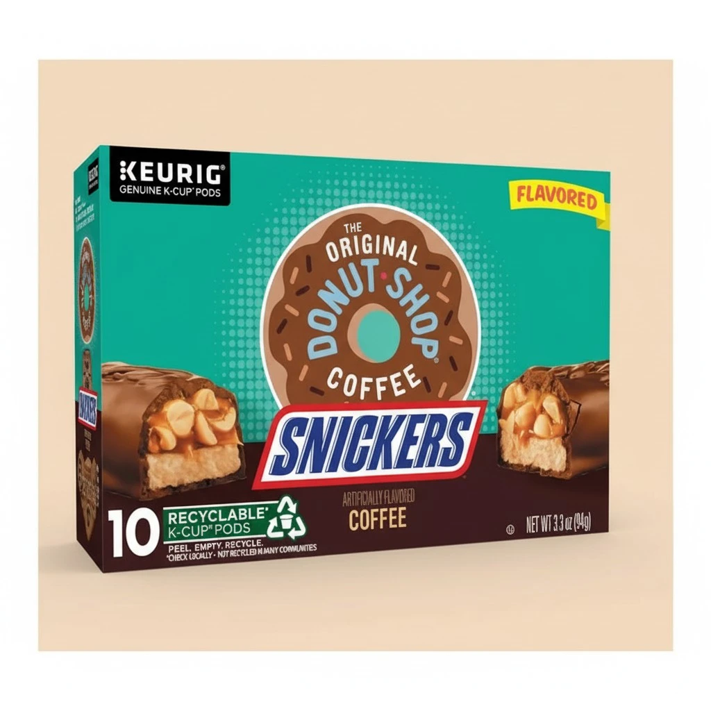 Keurig Mountain Coffee, The Original Donut Shop Coffee Snickers K-Cup Pods, 10 Count