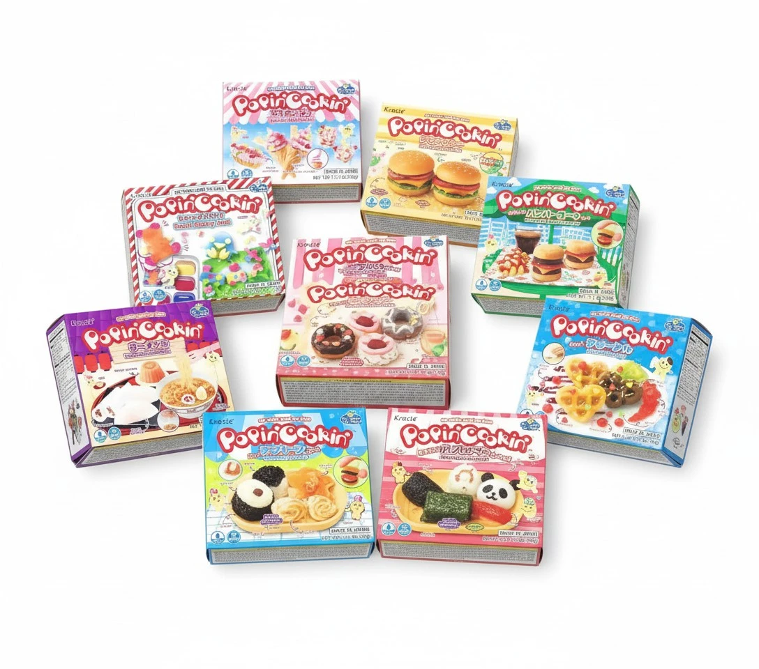 Popin’ Cookin Diy Candy Kit (8 Pack Varieties) - Tanoshii Bento, Ramen and Waffle, Cakes, Sushi and Donuts, Hamburger, and Kawaii Gummy Land in Fusion Select Gift Box