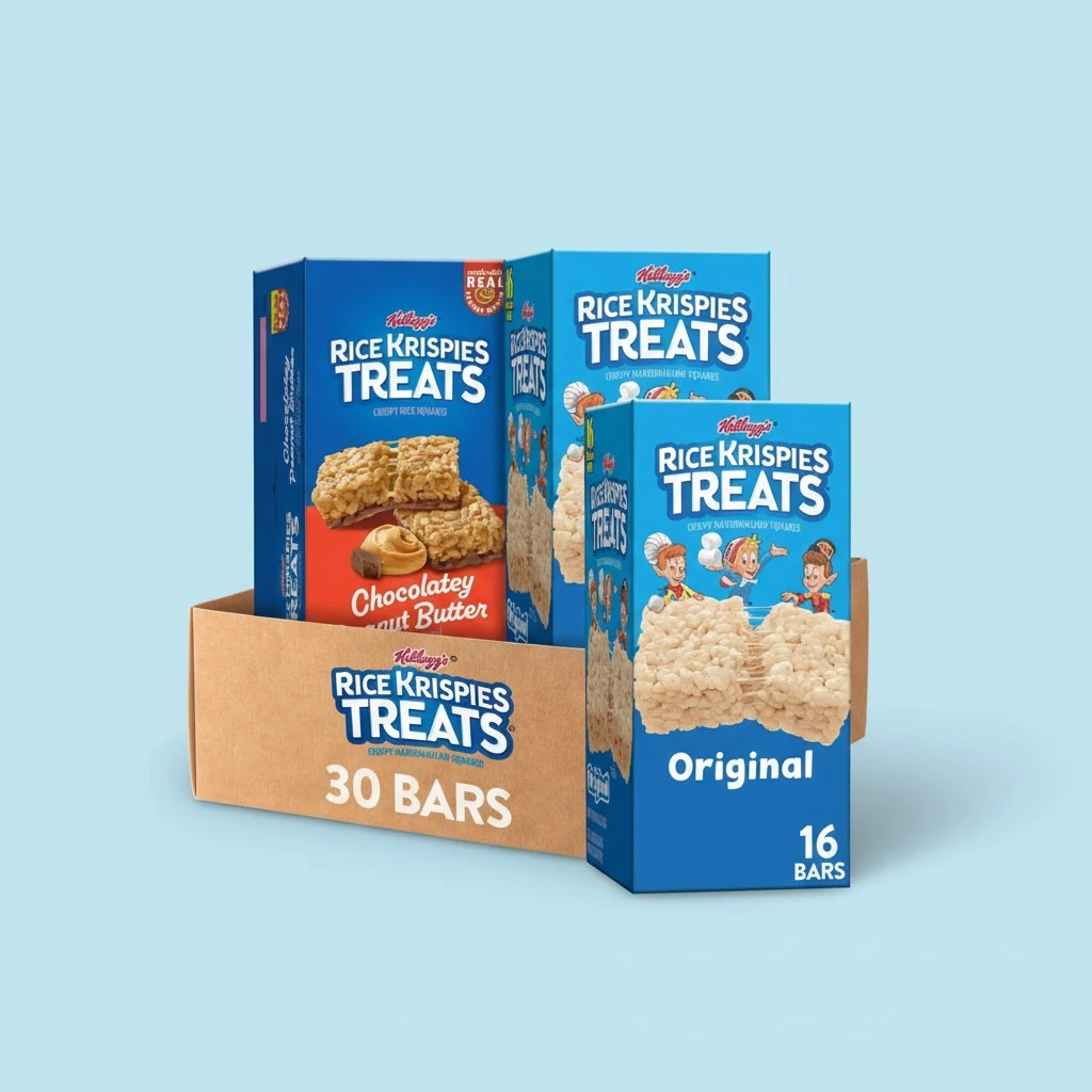 Rice Krispies Treats, Kids Snacks, Snack Bars, Variety Pack (2 Boxes, 30 Bars)