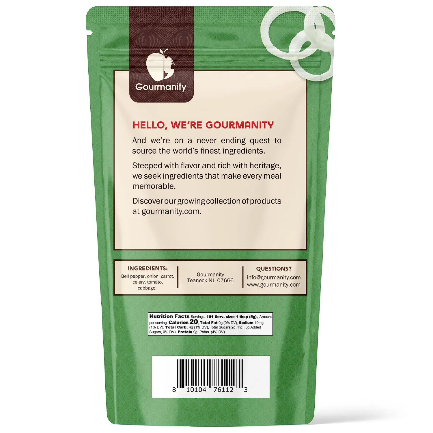 Gourmanity Dehydrated Mixed Vegetables, All Natural Dried Ramen Topping, Adds Color Flavor and Texture to your Vegetable Soups and Stews, 1lb Bag