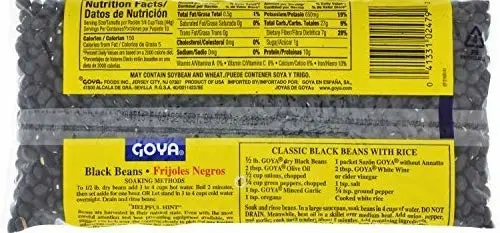 Goya Black Beans Dry 14oz (Pack of 4)