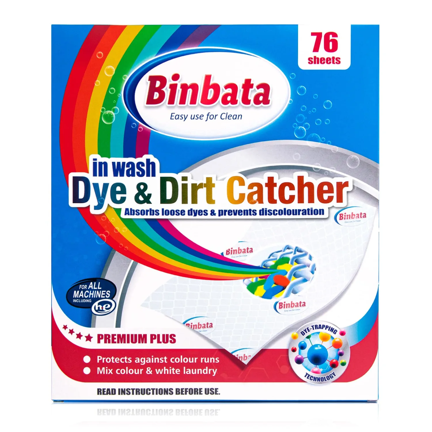 Color Grasper for Laundry 76 Count, Fragrance Free Dye Catcher Essential for Home Use, Dye Guard Grabber Sheets for Laundry in-Wash Sheets